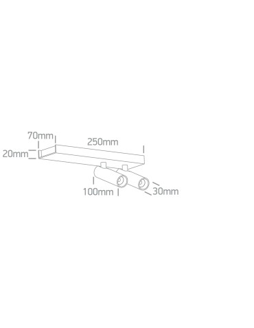 One Light ALBI B ceiling light 2x5W 3000K white 65004B/W/W. - product 2