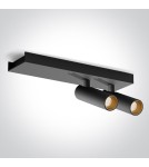 One Light ALBI B sufitowa 2x5W 3000K czarny  65004B/B/W