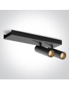 One Light ALBI B sufitowa 2x5W 3000K czarny  65004B/B/W