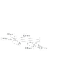 One Light ALBI C ceiling light 3x5W 3000K black 65004C/B/W. - product 2