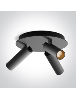 One Light ALBI D sufitowa 3x5W 3000K czarny 65004D/B/W