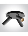 One Light ALBI D ceiling 3x5W 3000K black 65004D/B/W.