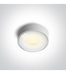 Bathroom ceiling lamps - One Light BAZYLA ceiling 6W 2700K-3300K-4000K Triac white IP65 67484/W/W. - product 1
