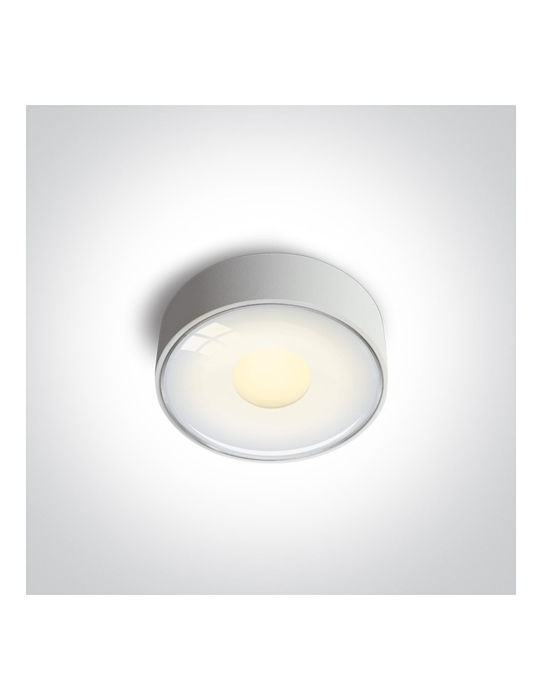 One Light BAZYLA sufitowa 6W 2700K-3300K-4000K Triac biały IP65 67484/W/W