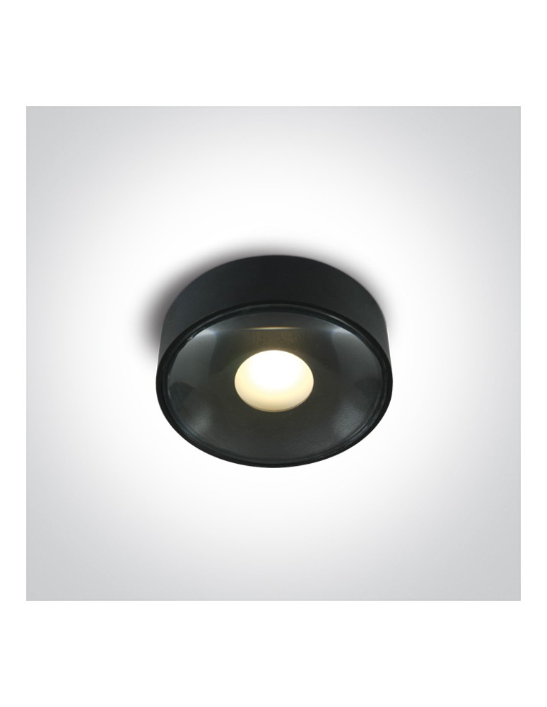 One Light BAZYLA sufitowa 6W 2700K-3300K-4000K Triac czarny IP65 67484/B/W