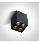 Small ceiling lamps - One Light FILONA 4 ceiling 10W 3000K black 12406C/B/W. - product 1