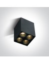One Light FILONA 4 sufitowa 10W 3000K czarny  12406C/B/W