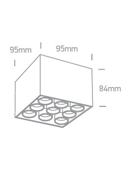 One Light FILONA 9 sufitowa 20W 3000K biały 12906C/W/W - produkt 2