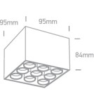 One Light FILONA 9 sufitowa 20W 3000K czarny  12906C/B/W