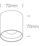One Light KARAS sufitowa 8W 3000K-3500K-4000K czarny  12108C/B/V