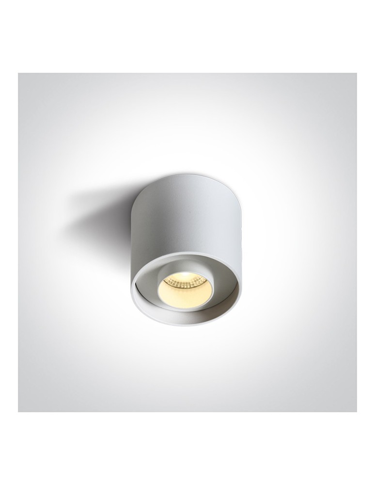 One Light KORFEZ D sufitowa 8W 3000K biały  12108D/W/W