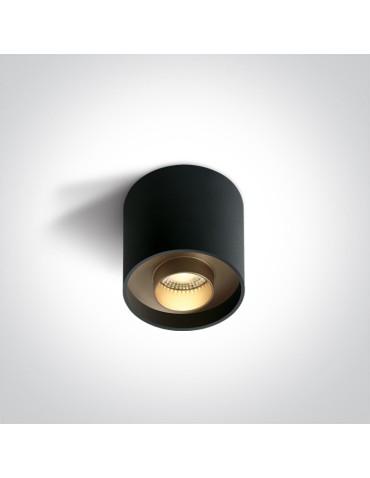 One Light KORFEZ D sufitowa 8W 3000K czarny  12108D/B/W