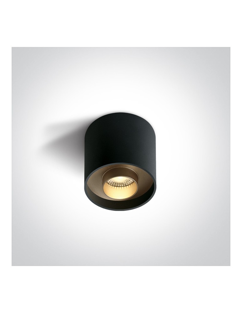 One Light KORFEZ D sufitowa 8W 3000K czarny 12108D/B/W One Light KORFEZ D sufitowa 8W 3000K czarny 12108D/B/W