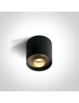 One Light KORFEZ D sufitowa 8W 3000K czarny 12108D/B/W