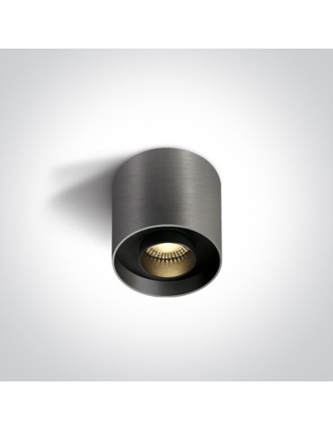 One Light KORFEZ D sufitowa 8W 3000K metaliczny szary  12108D/MG/W
