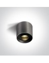 One Light KORFEZ D sufitowa 8W 3000K metaliczny szary  12108D/MG/W