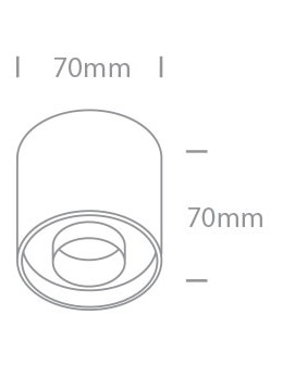 One Light KORFEZ D sufitowa 8W 3000K metaliczny szary  12108D/MG/W - produkt 2