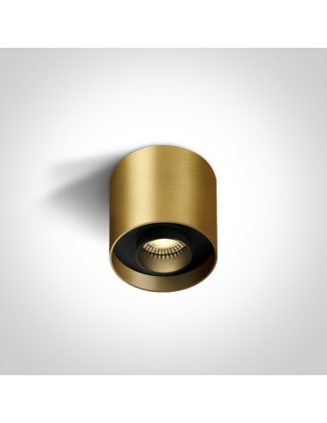 One Light KORFEZ D ceiling light 8W 3000K brushed brass 12108D/BBS/W