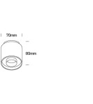 One Light KORFEZ DB sufitowa 8W 3000K czarny  12108DB/B/W