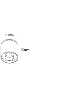 One Light KORFEZ DB sufitowa 8W 3000K czarny  12108DB/B/W - produkt 2