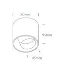 One Light KORI sufitowa 12W 3000K czarny  12112T/B/W