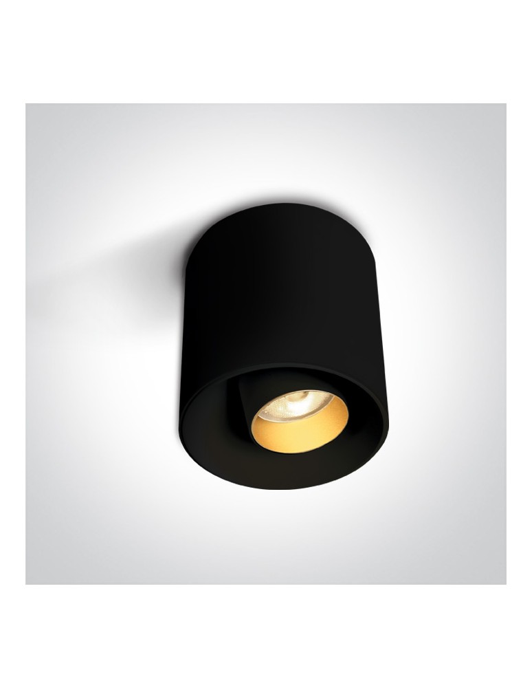 One Light KORI sufitowa 8W 3000K czarny  12108T/B/W