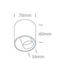 LED ceiling luminaires - One Light KORI ceiling light 8W 3000K black 12108T/B/W - product 3