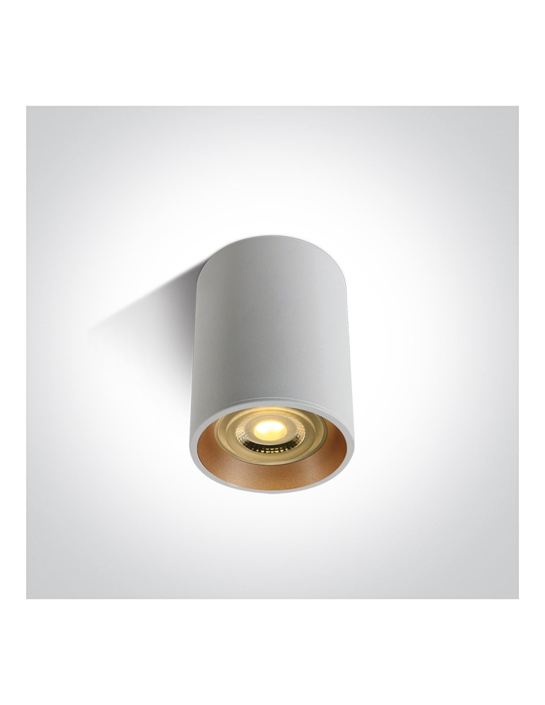 Small ceiling lamps - One Light LAWRIO ceiling 10W GU10 white-brass 12105AL/W/BS - product kolory-swiatla.pl 1