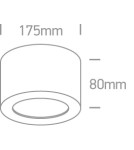 One Light OLTU 2  sufitowa 16W 3000K czarny-mosiężny  12116FD/B/BS