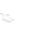 One Light PICO H sufitowa 12W 3000K biały  12112H/W/W