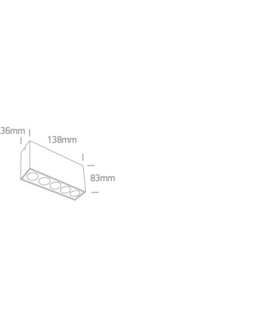 One Light PICO H ceiling 12W 3000K white 12112H/W/W. - product 2