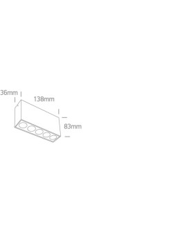One Light PICO H sufitowa 12W 3000K czarny  12112H/B/W - produkt 2