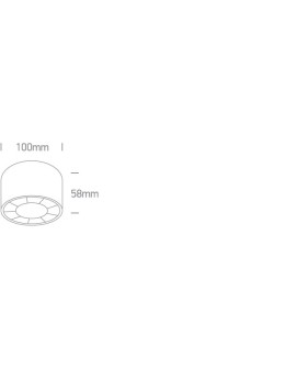 One Light TUBOS 100 ceiling 12W 3000K black 12112X/B/W. - product 2