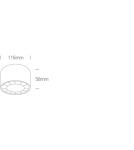 Small ceiling lamps - One Light TUBOS 116 ceiling 20W 3000K black 12120X/B/W. - product 2