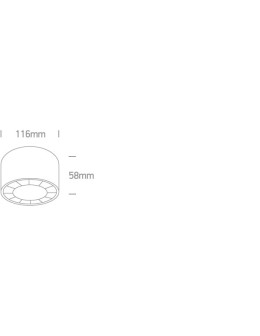 One Light TUBOS 116 ceiling 20W 3000K black 12120X/B/W. - product 2