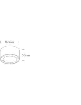 One Light TUBOS 160 sufitowa 24W 3000K czarny  12124X/B/W - produkt 2