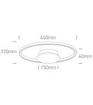 Ring ceiling lamps - One Light MER 2 ceiling 20W 3000K Triac black 63154B/B/W - product 2