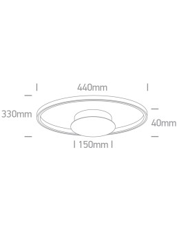 One Light MER 2 sufitowa 20W 3000K Triac szampański  63154B/CH/W - produkt 2
