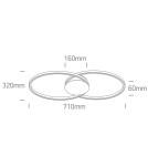 Ring ceiling lamps - One Light MER 3 ceiling 40W 3000K Triac champagne 63154C/CH/W - product 2