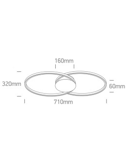 One Light MER 3 ceiling 40W 3000K Triac champagne 63154C/CH/W - product 2