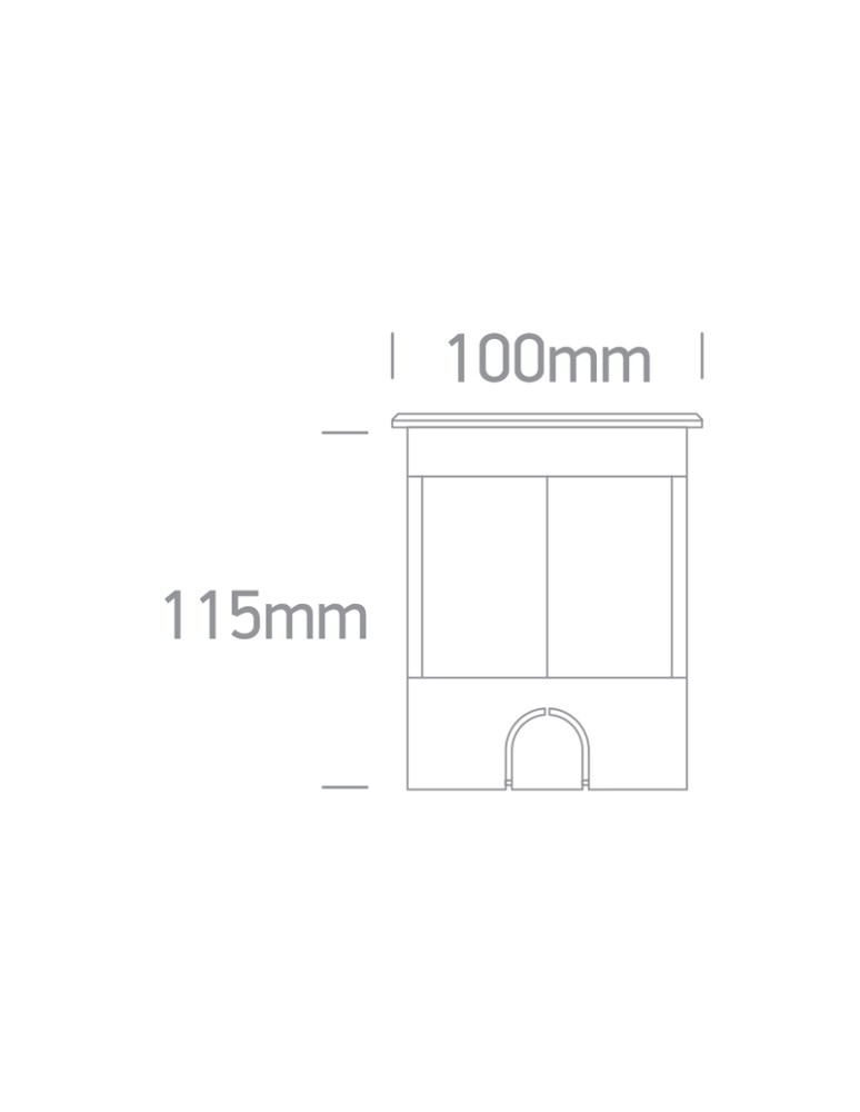 One Light DARIO wpust dogruntowy 3W 3000K stalowy IP67 69072/W