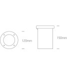 LED overhead lights - One Light GAFELI 8W 3000K steel ground drain IP67 69062/W. - product 3
