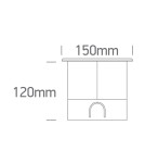 One Light MARIO wpust dogruntowy 10W 3000K stalowy IP67 69070B/W