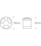 One Light OLIN C wpust dogruntowy 3W 3000K aluminium IP67 69015C/AL/W