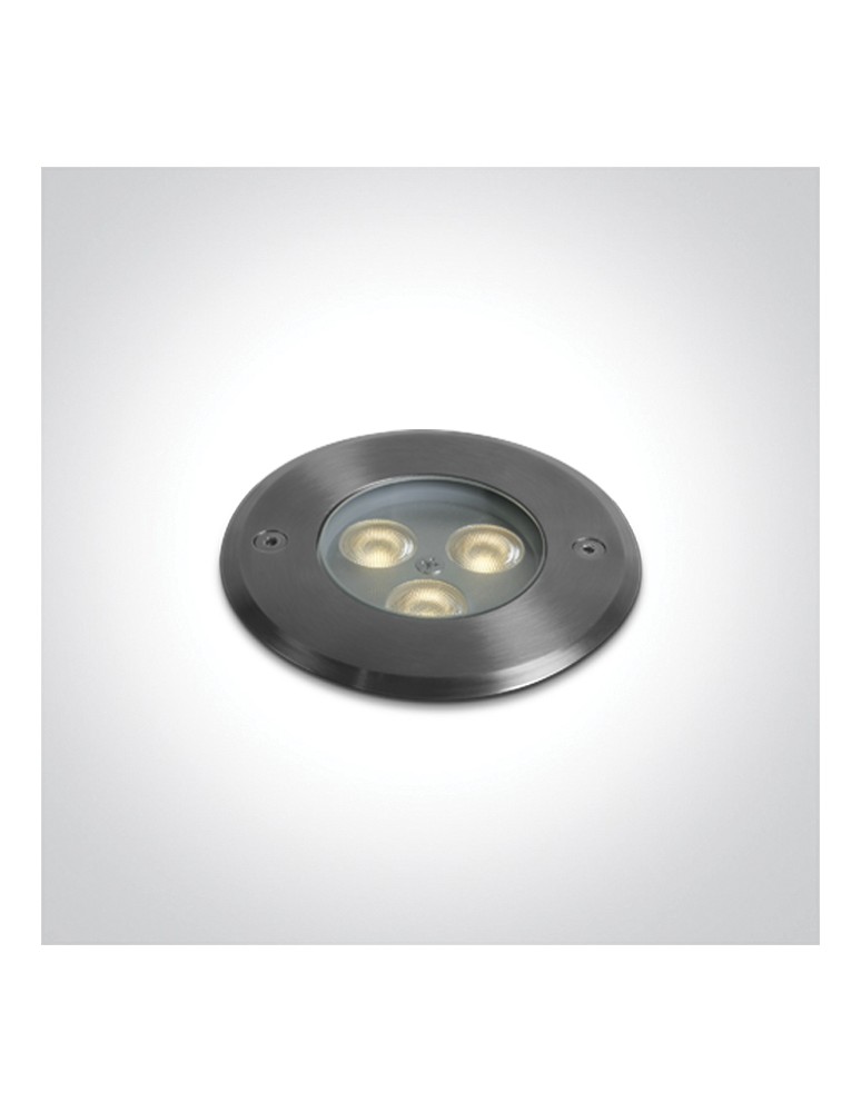 One Light WEGA wpust dogruntowy 3W 3000K stalowy IP67 69076A/W