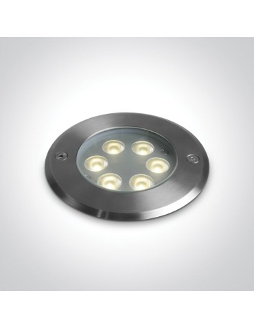 One Light WEGA ground recessed 6W 3000K steel IP67 69076B/W.
