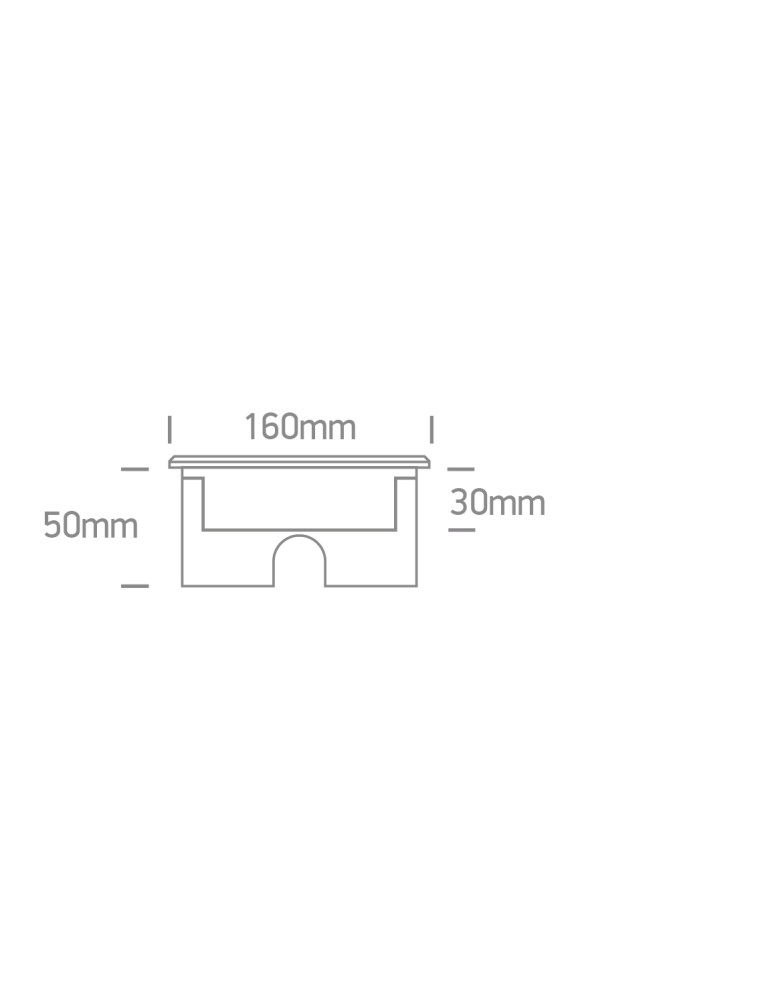 One Light WEGA wpust dogruntowy 9W 3000K stalowy IP67 69076C/W