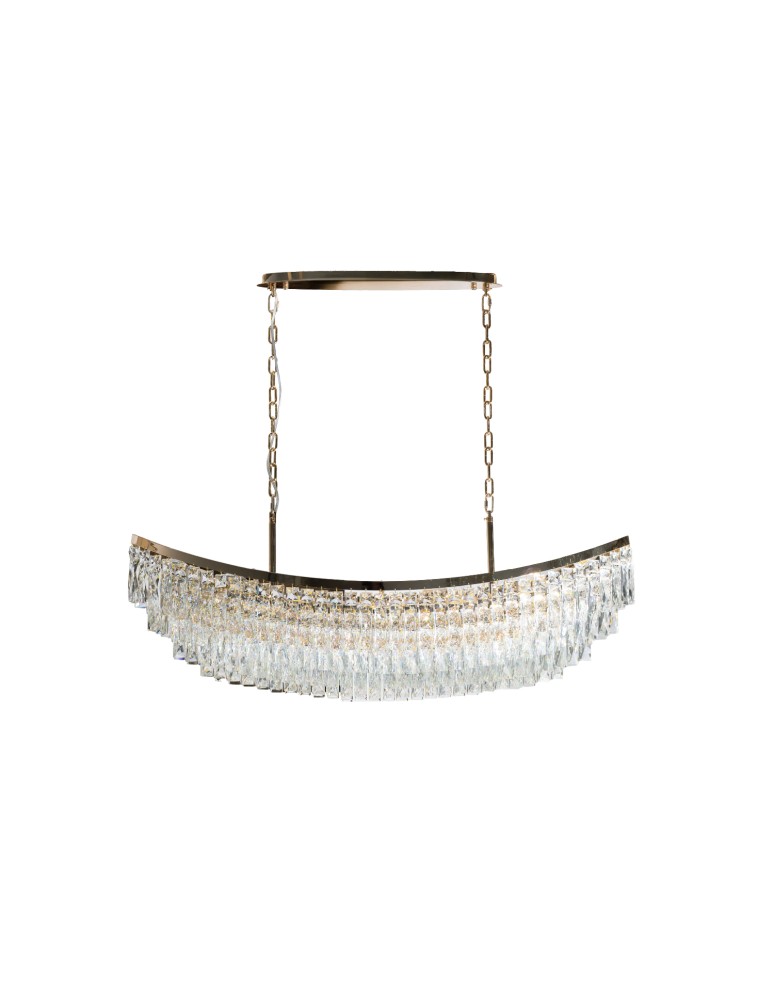 Lampy wiszące glamour - Azzardo ZAMBEZI 120 PENDANT GO Złoty Błyszczący Wisząca AZ6913 - produkt kolory-swiatla.pl 1