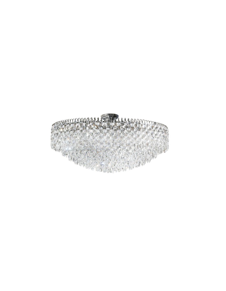 Ceiling lamps with crystals - Azzardo BURANO 100 TOP CH Glossy Chrome Ceiling Light AZ6909 - product kolory-swiatla.pl 1