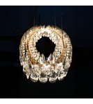 Lampy wiszące glamour - Azzardo BARLETTA 120 OVAL 3-STEP DIMM GO Złoty Błyszczący Wisząca AZ6905 - produkt 2